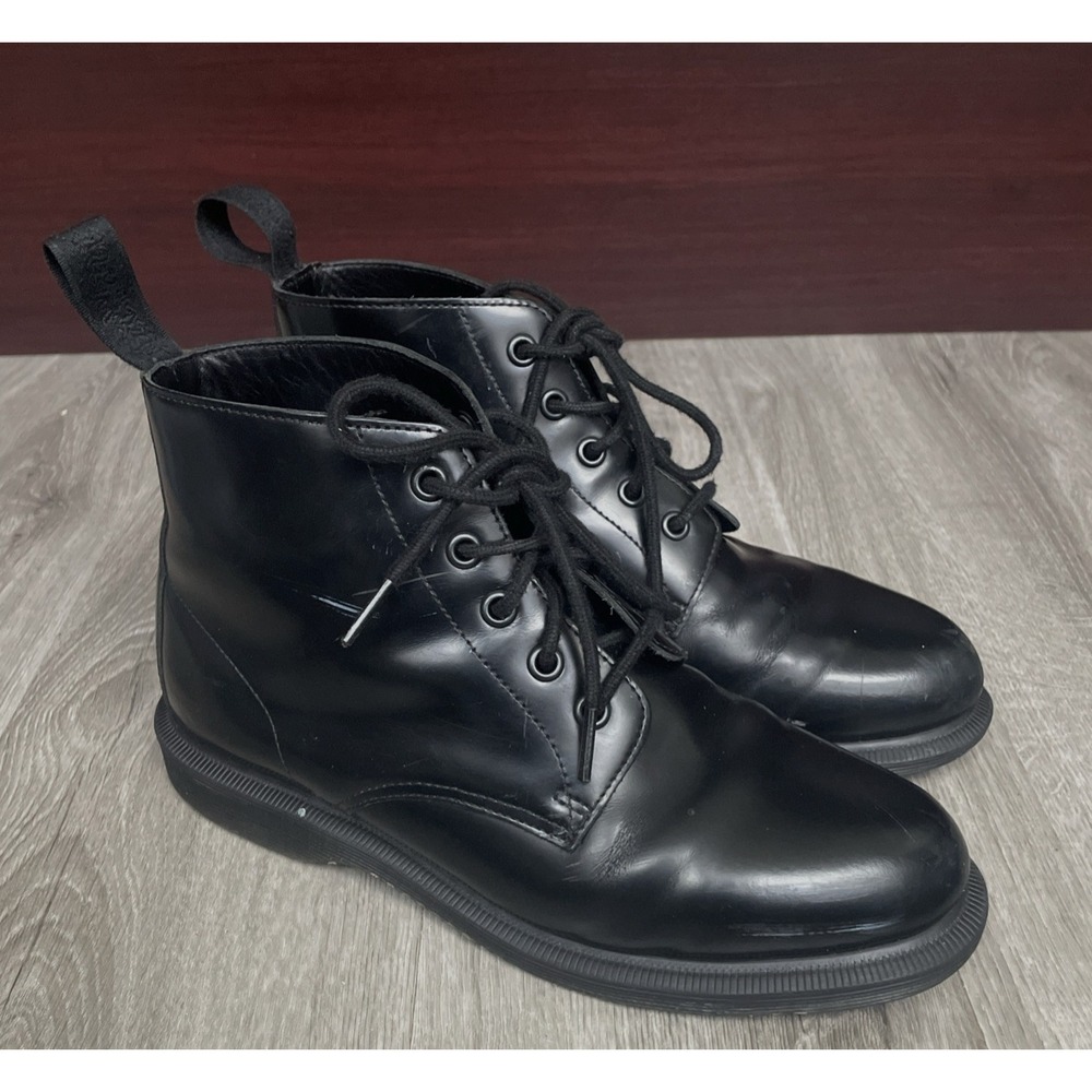 Dr Martens Emmeline Lace Up Black Ankle Boots Women's Size 7